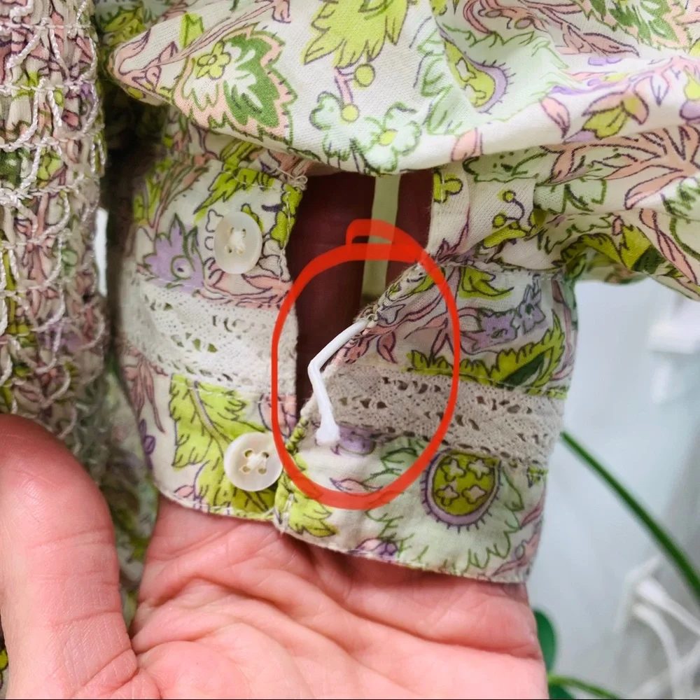 LOVE THE LABEL Square Neck Puff Sleeve Floral Mini Dress Size Large NWT - Picture 11 of 16